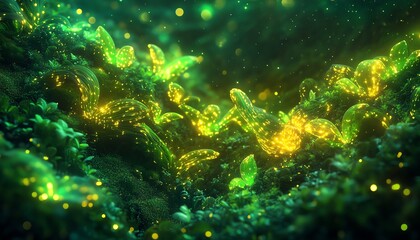 Obraz premium A tilted angle view of a vibrant fantasy world