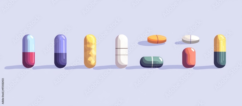 Poster columns of various tablets displayed in isolation