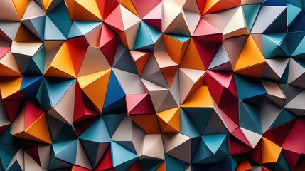 Fototapeta premium Low Polygon Triangle Pattern Backdrop