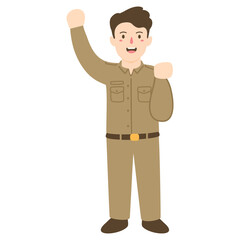 Obraz premium civil servants or state civil servants in brown