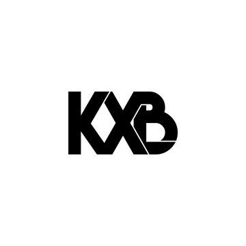 kxb typography letter monogram logo design