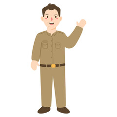 Obraz premium civil servants or state civil servants in brown asn