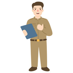 asn civil servants or state civil servants in brown