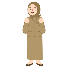 Asian civil servants or state civil servants in brown