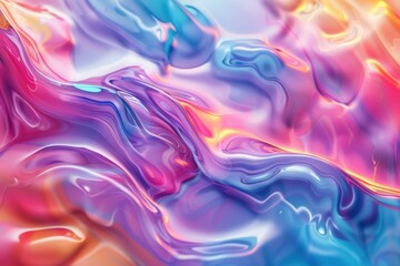 Obraz premium Hypnotic liquid patterns swirling in vibrant colors during an artistic display