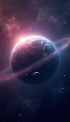 Space astronomy universe sphere , Imaginable planaet on the vast universe