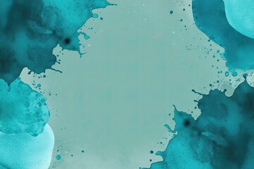 Dynamic Turquoise and Teal Watercolor Splash with Textured Gradient Elements for Colorful Art Designs