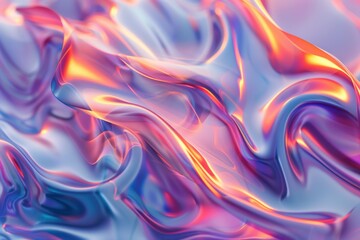 Naklejka premium Dynamic metal backdrop adorned with vibrant flame shapes in a dreamlike abstraction