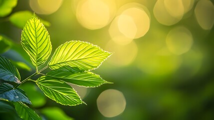 Naklejka premium 植物の緑の葉のクローズアップ