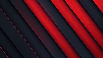 Fototapeta premium A visually striking abstract design featuring diagonal red and black stripes, creating a dynamic and modern aesthetic.