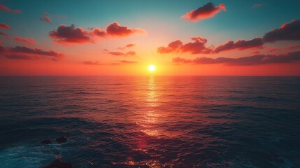 Sunset Over the Ocean