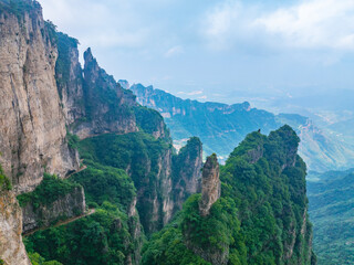 Aerial photography of Wangmangling in Taihang Mountain, Lingchuan County, Jincheng, Shanxi