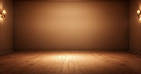 A well-lit, empty room with wooden flooring and wall sconces, ideal for showcasing art or hosting events.