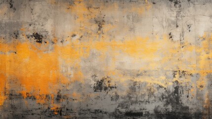 Abstract artwork featuring a blend of gray and orange hues, creating a textured and dynamic visual experience.