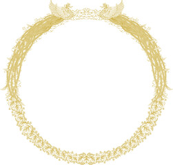 手描きの賞状　表彰状風　サークルのフレーム