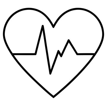recommend clip art: heart rate outline coloring book page line art drawing