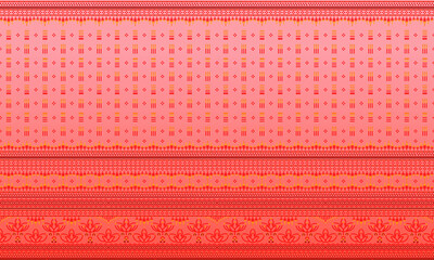 The pattern is rich and full.