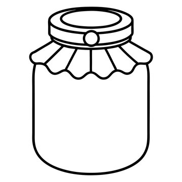 recommend clip art: honey jar outline coloring book page line art drawing