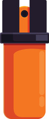 Orange pepper spray canister for personal protection, ensuring safety and deterring potential threats