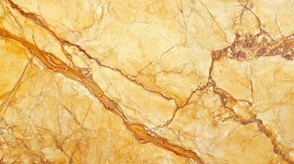 Natural stone texture with brown veins on a yellow background.