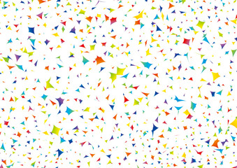 舞い散るカラフルな紙吹雪