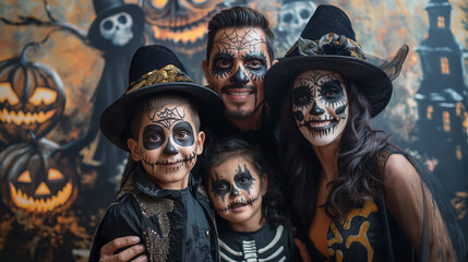Costume Photo Booth Families Posing