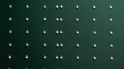 An abstract arrangement of droplets on a textured surface, creating a visually striking pattern against a dark background.