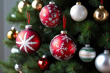 Naklejka premium Distinctive Holiday Ornaments to Boost Festive Cheer and Home Decoration
