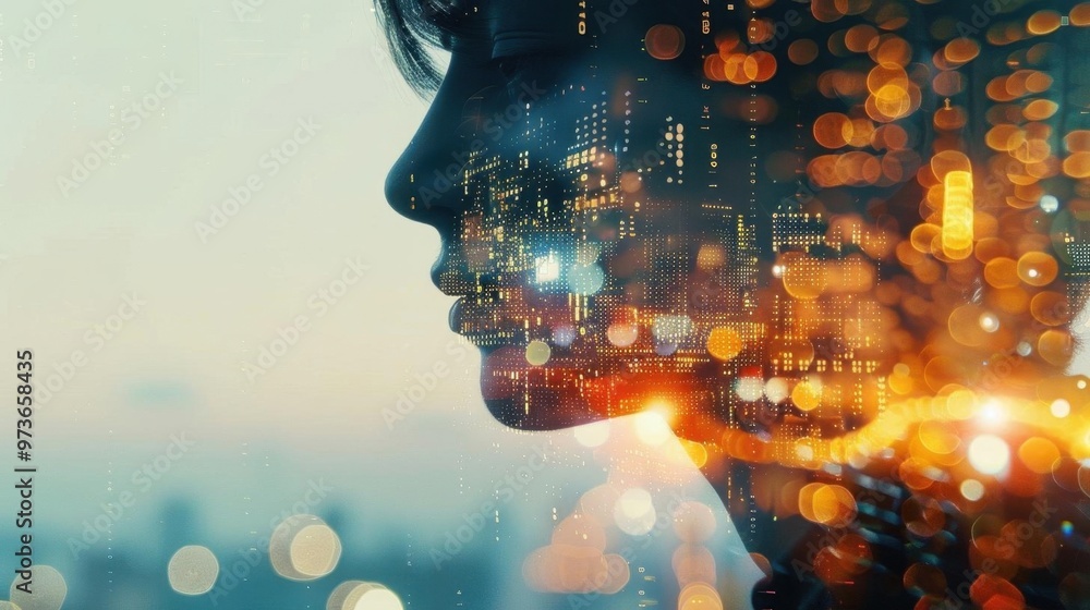 Poster uncovering insights. data mining technology concept