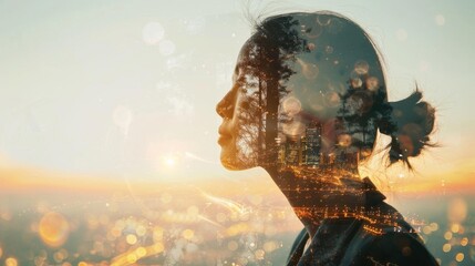 Virtual Reality. Dreamy technology concept