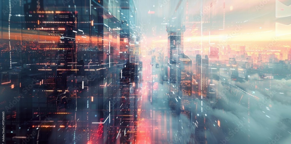 Poster cloud computing. infrastructure as a service technology concept