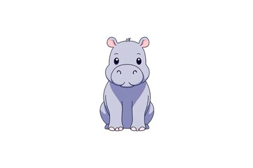 Naklejka premium A cute moodeng baby hippo in the zoo in thailand, Generative AI illustrations.
