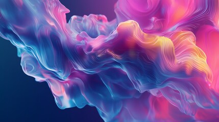Fototapeta premium A vibrant abstract composition featuring colorful fluid shapes and swirling patterns, perfect for creative and modern designs.