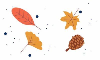 Vibrant Autumn Leaves, Pine Cones And Plant Branches logo