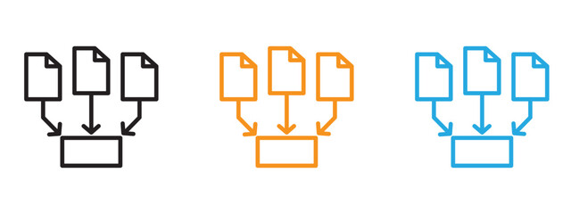 Collection icon Thin line illustration set