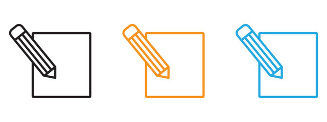 Edit icon Thin line illustration set