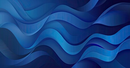Fototapeta premium An abstract design featuring flowing blue waves, creating a sense of movement and tranquility.