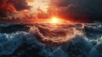 Fototapeta premium Chaotic ocean view