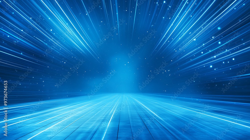 Aufkleber dynamic blue light rays creating a futuristic background scene