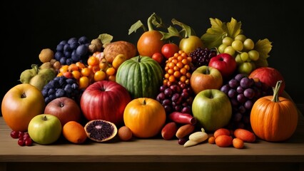  Vibrant Harvest  A Bountiful Display of Fresh Produce