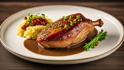  Deliciously prepared meat dish ready to be savored