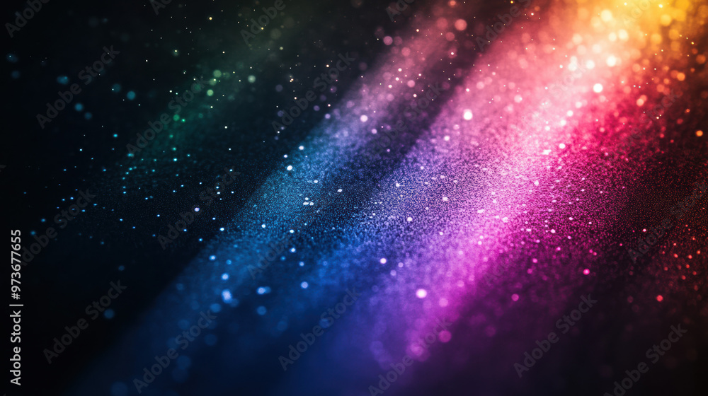 Poster vibrant abstract background with a gradient of bright colors and glittering particles. perfect for f
