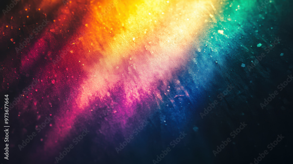 Poster vibrant abstract background with colorful light beams and textured surface, showcasing a spectrum of