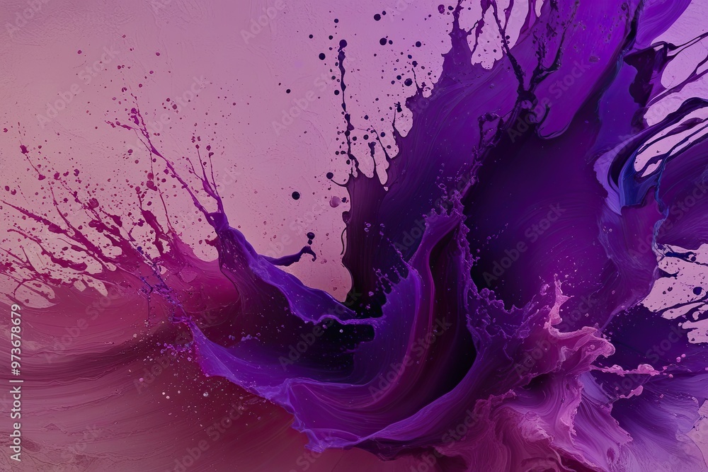 Poster Dynamic Purple and Mauve Gradient Abstract Artwork with Rich Texture and Vivid Color Contrast