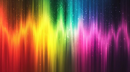 Fototapeta premium Abstract colorful rainbow lines with sparkling glitter.