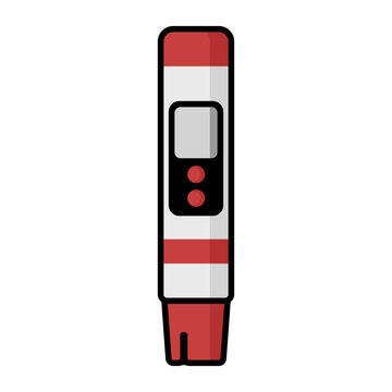 red and white ph meter clip art preview