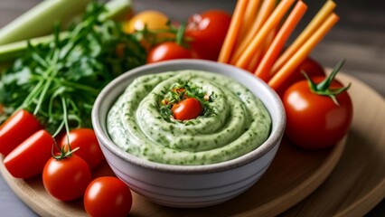  Freshness in a bowl  A vibrant dip for a healthy snack
