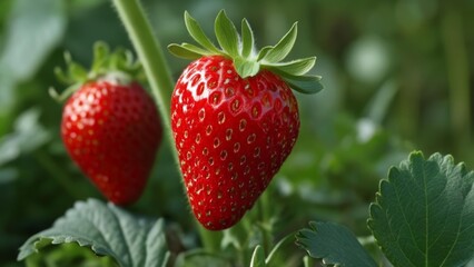  Fresh strawberries ready for picking