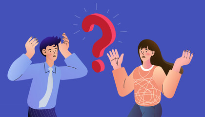 person with marks, confusing to happen.