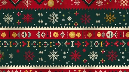 Ugly sweater Merry Christmas party ornament background seamless pattern